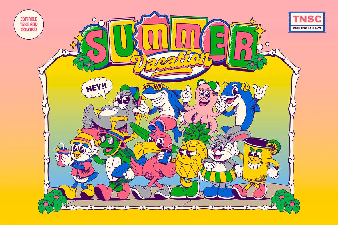 Summer Vacation Mascot