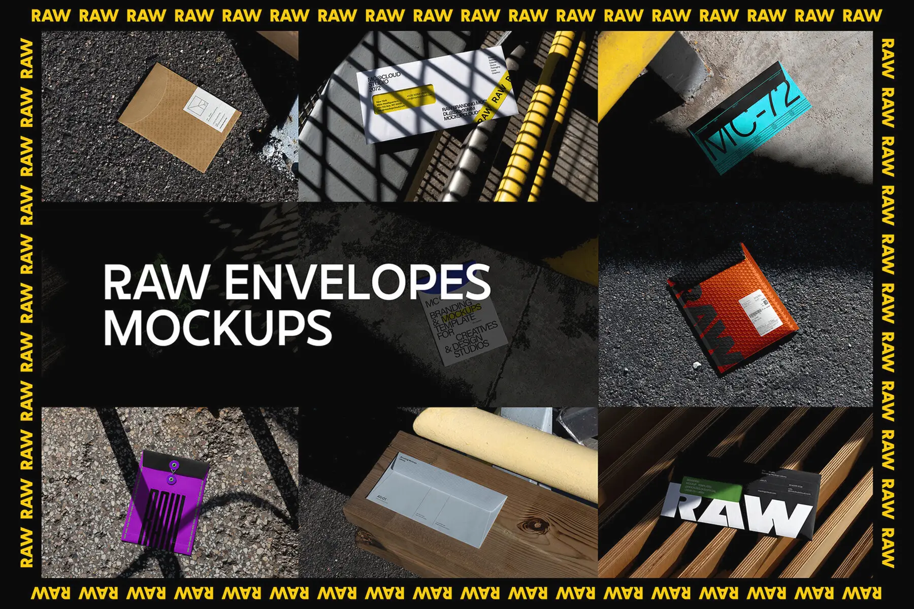 Envelopes Mockups Kit Raw Series