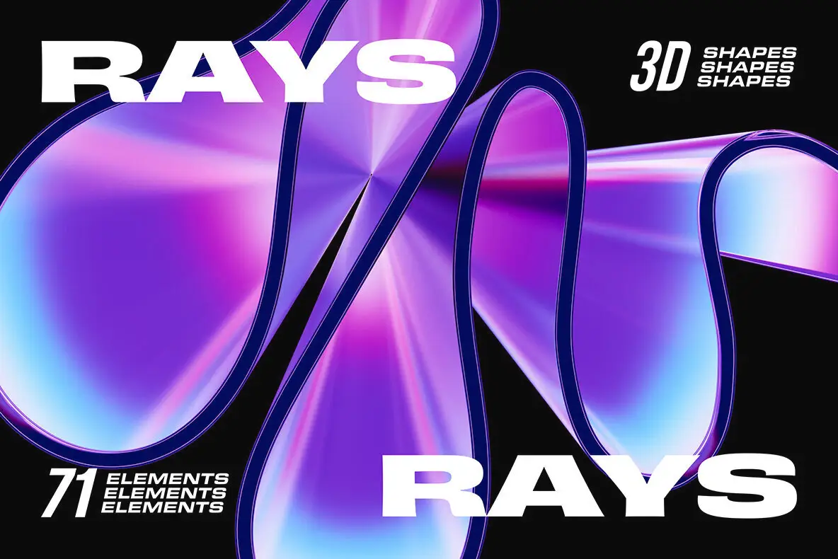 3D Rays illustrations