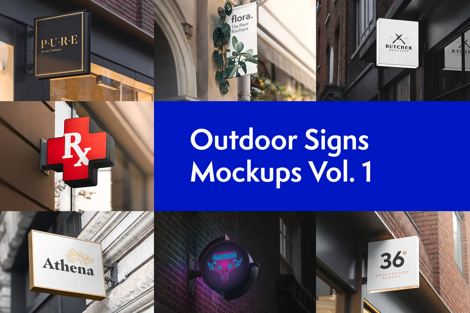 Outdoor Signs Mockups Vol.1