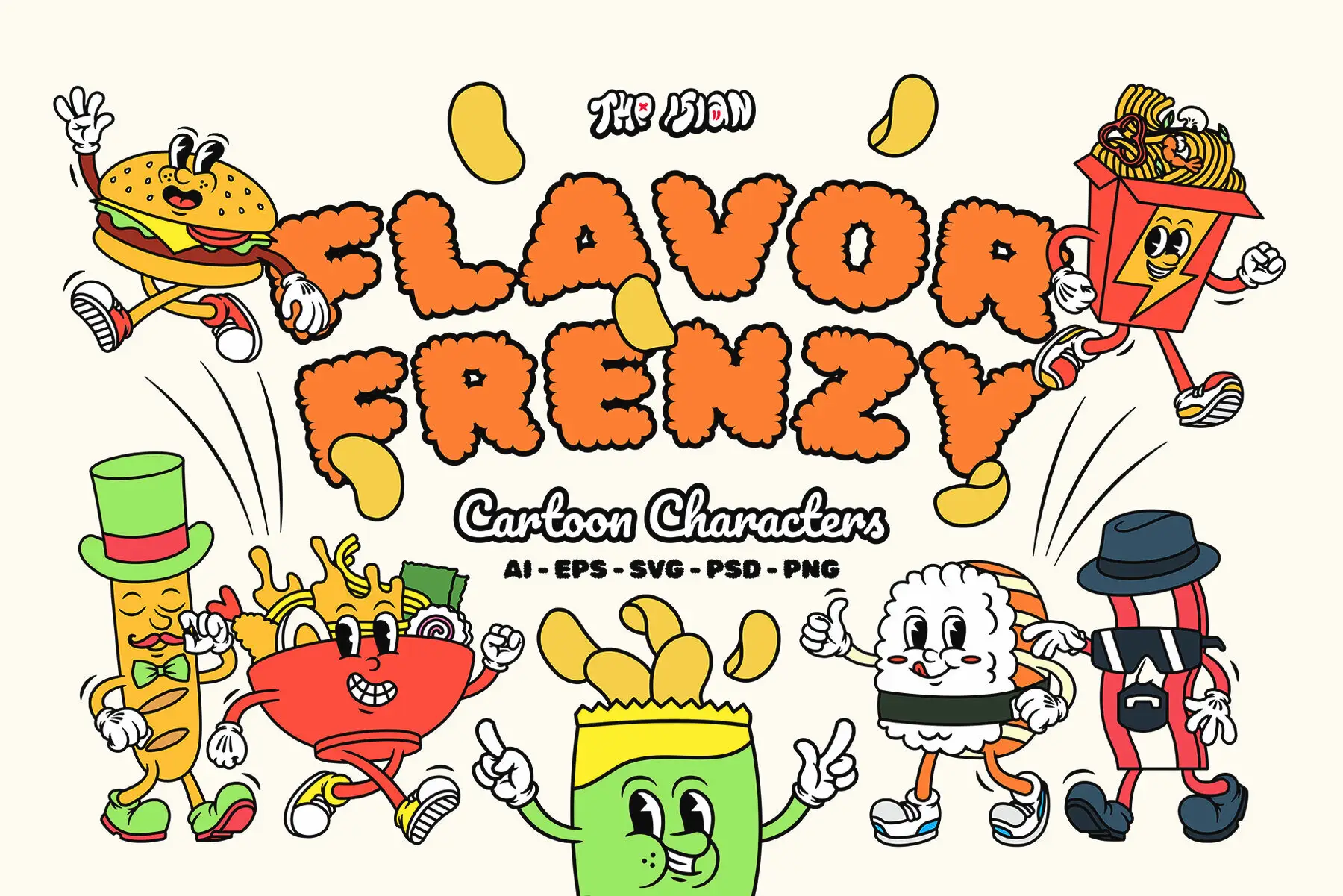 Flavor Frenzy Cartoon Characters