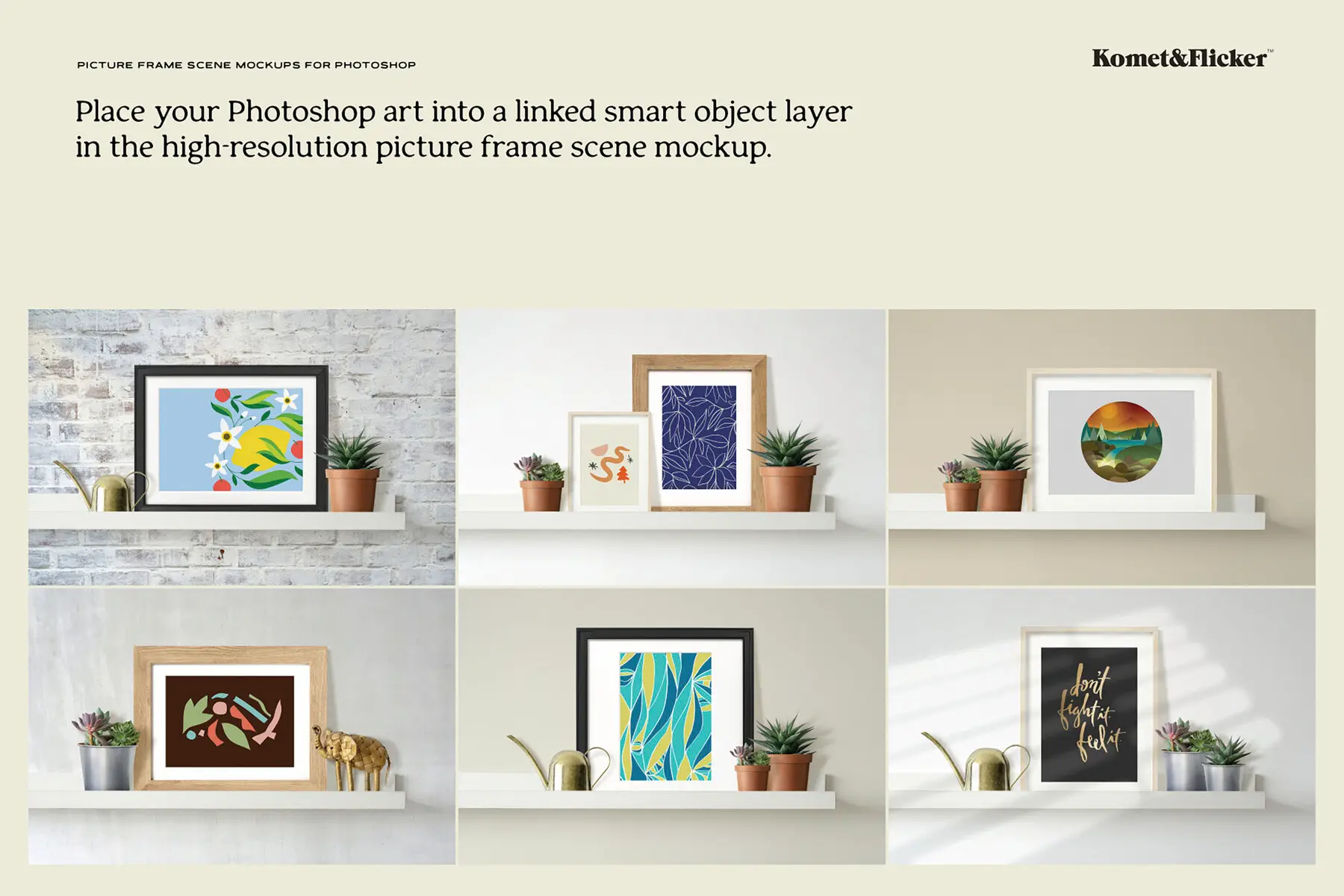 Scene Frame Picture Frame Scene Maker Mockup for Photoshop Mockups - YouWorkForThem