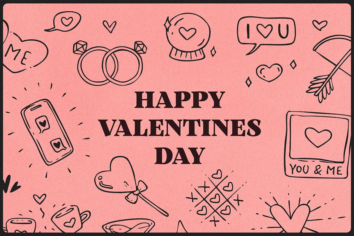 Happy Valentines Day illustrations