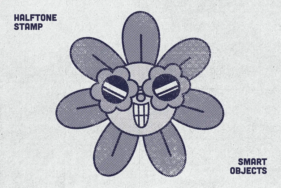 Halftone Stamping Effect