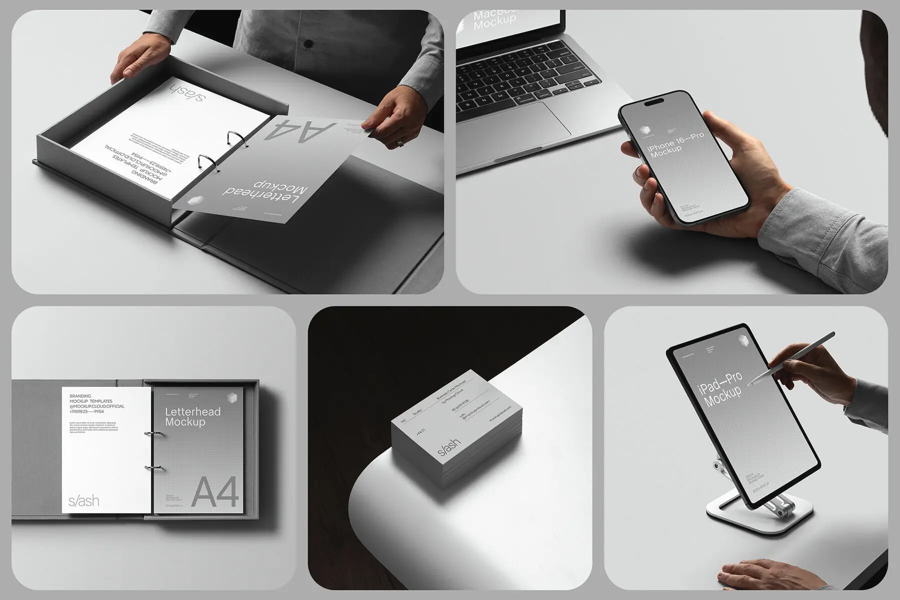 Branding Identity Mockups Slash Series 01