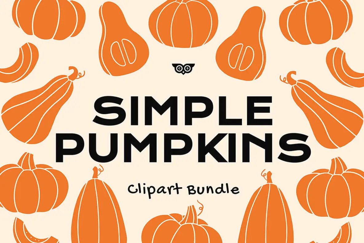 Simple Pumpkins Clipart Bundle