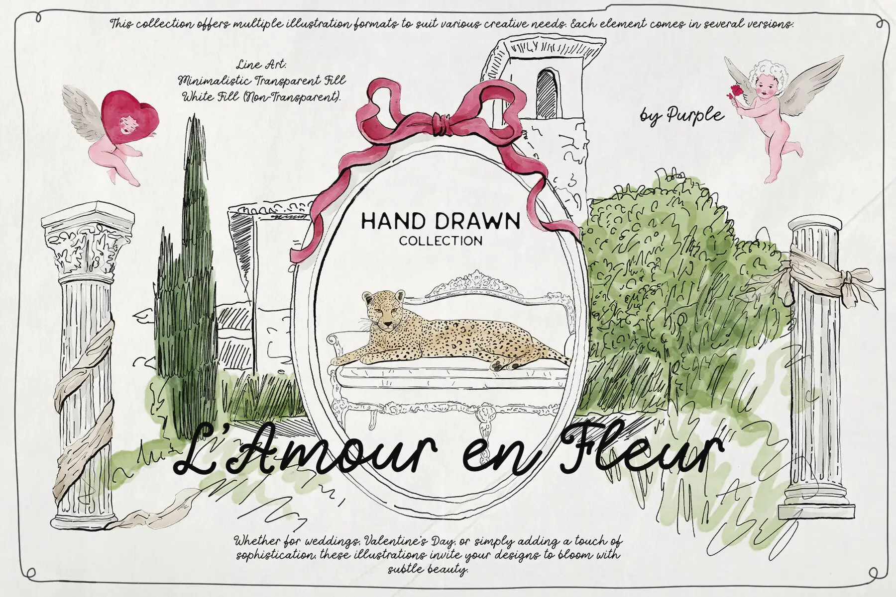 L’Amour en Fleur - Line Art Pack