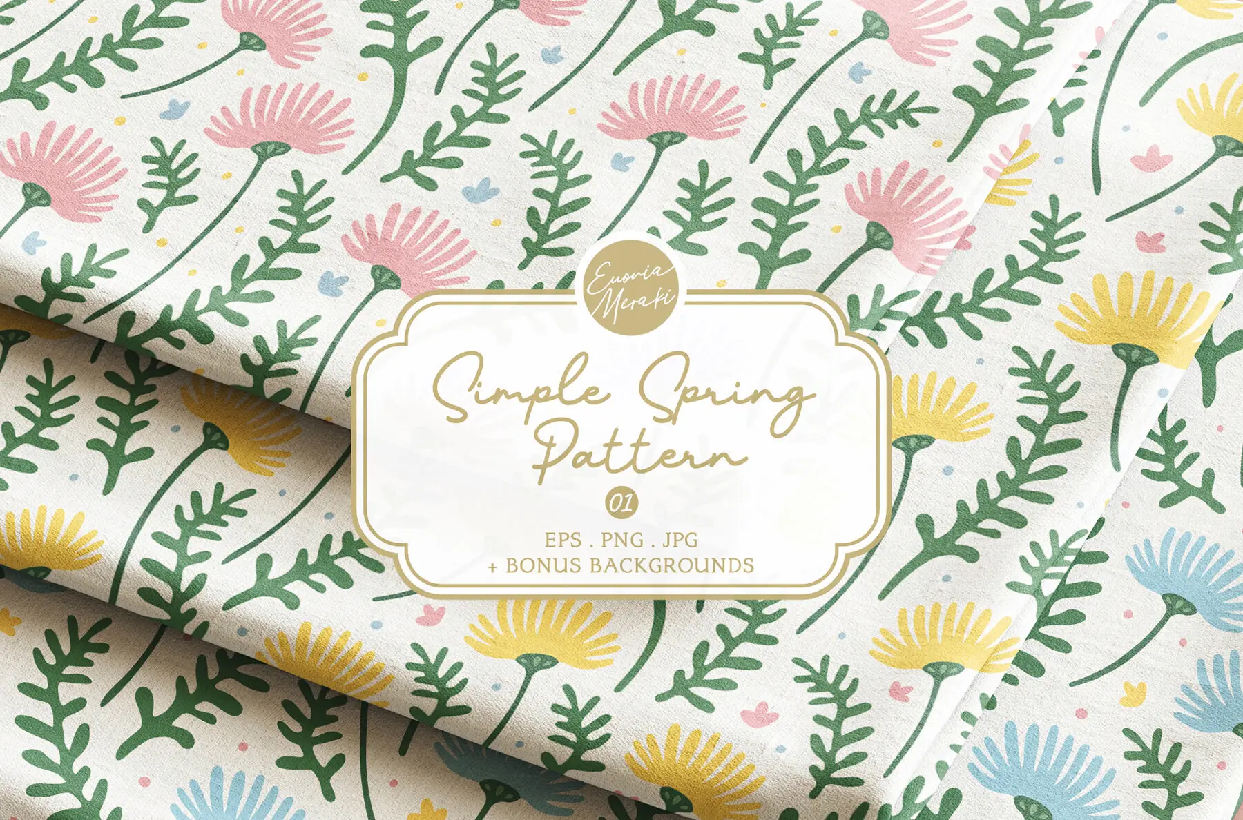 Simple Spring Pattern 01 - Floral motifs