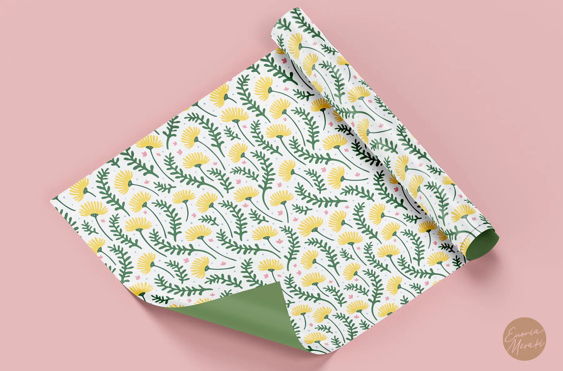 Simple Spring Pattern 01 - Floral motifs Graphics - YouWorkForThem