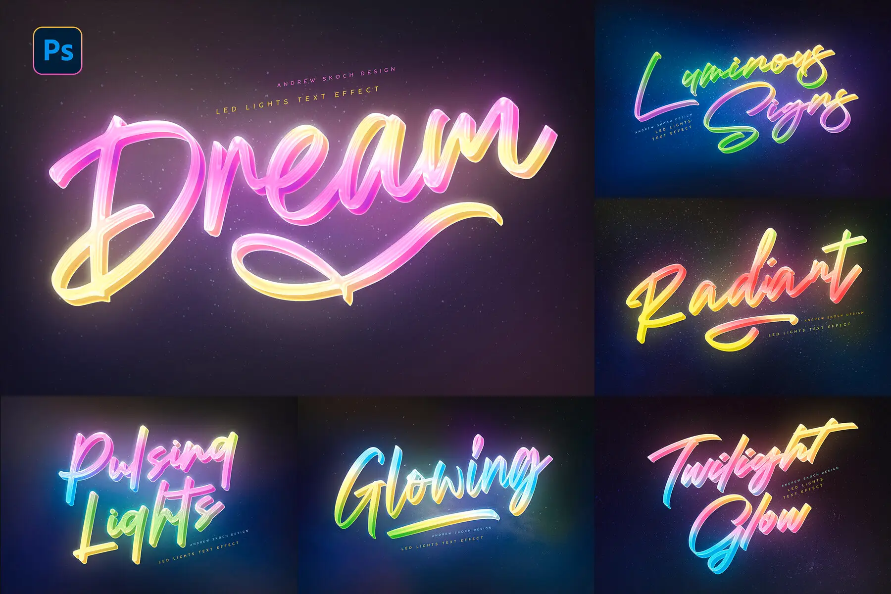 Dreamy Lights Text Effects