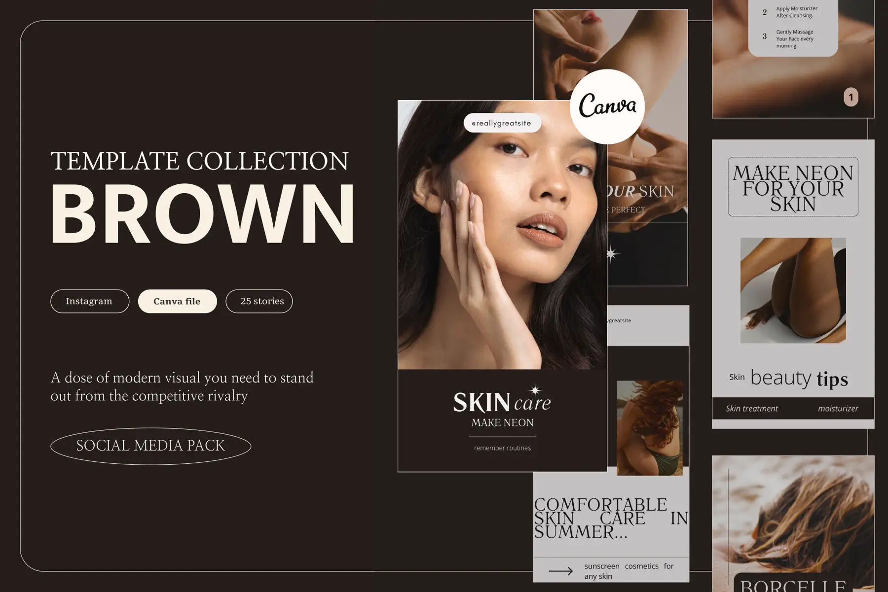 Brown Beauty Instagram Story Templates