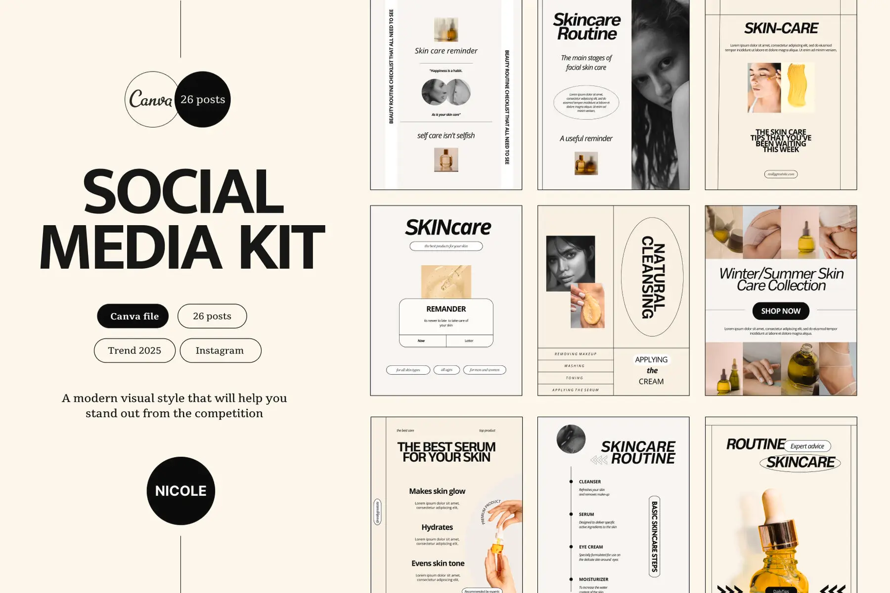 NICOLE Instagram Social Media Kit