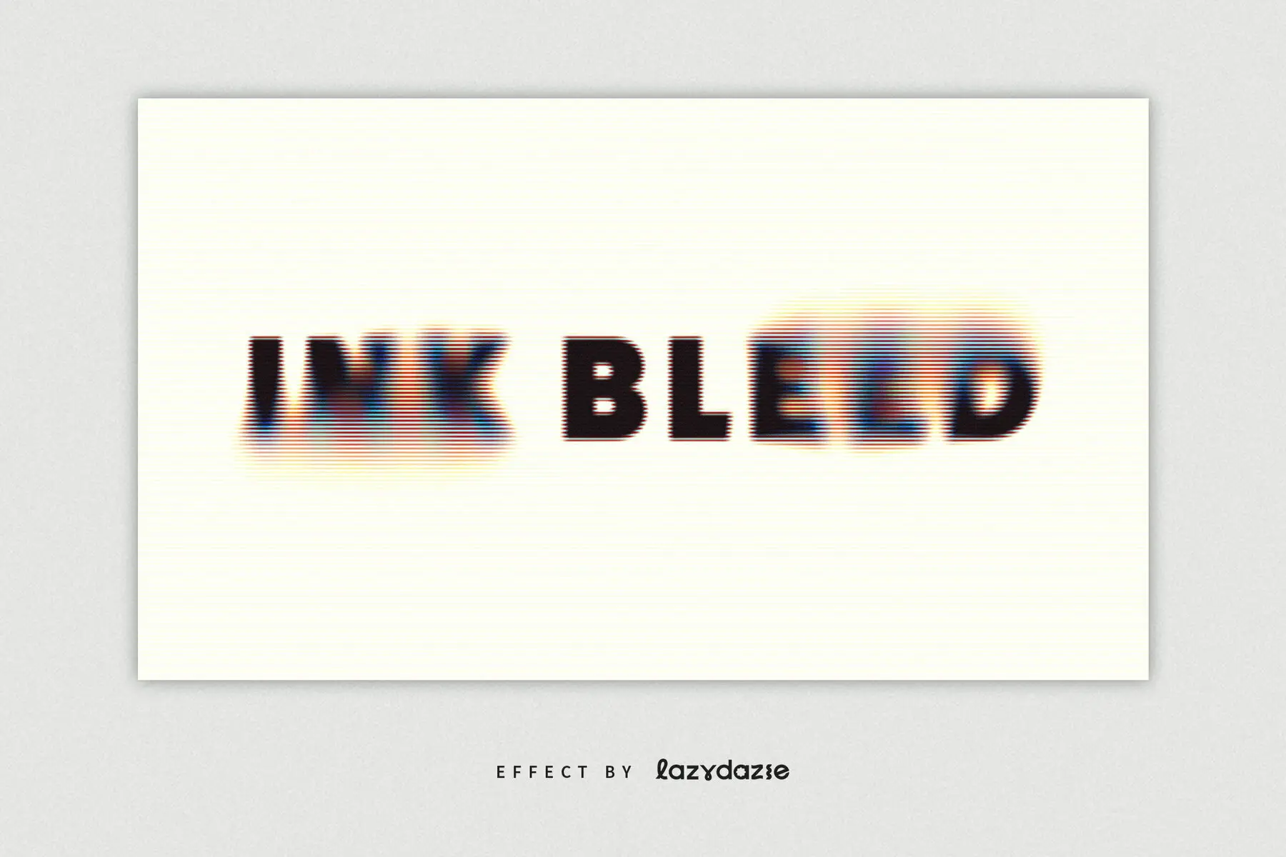 Ink Bleed Text Effect Mockup