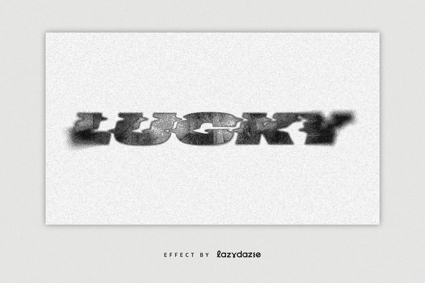 Distorted Scanner Text Effect Mockup - YouWorkForThem