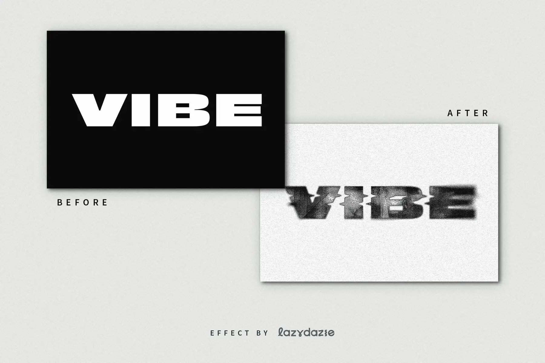 Distorted Scanner Text Effect Mockup - YouWorkForThem