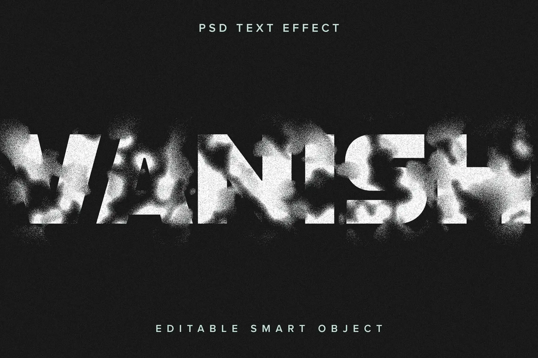 Dissolving Text Effect Mockup