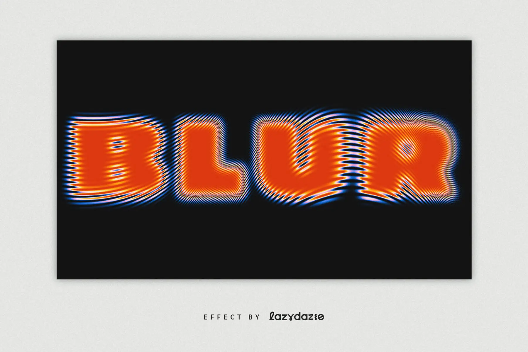 Gradient Warped Text Effect Mockup