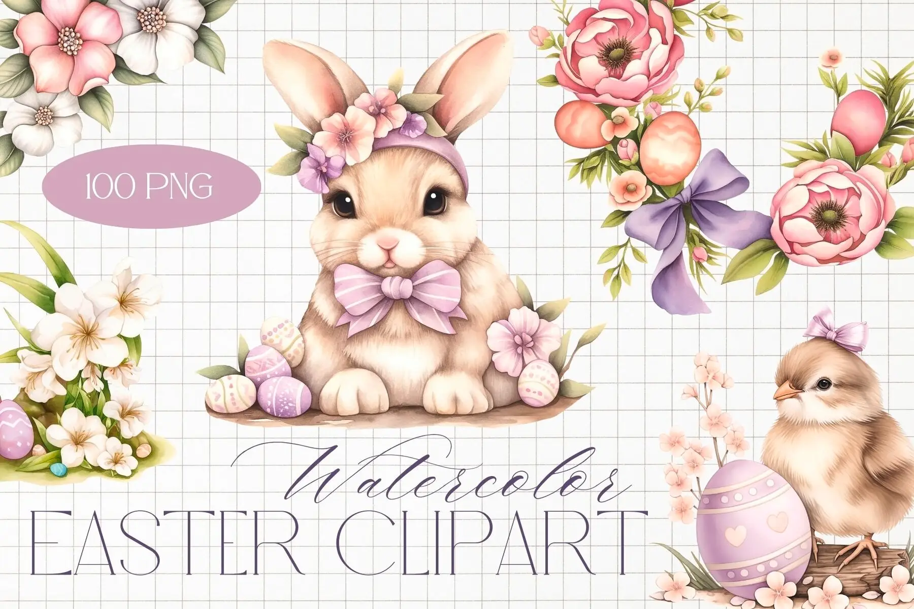Watercolor Easter Clipart