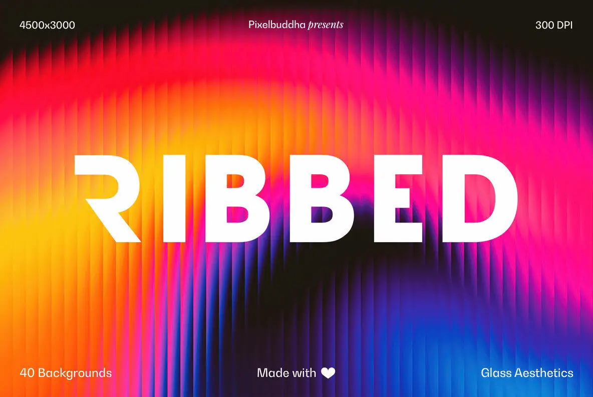 Ribbed Glass Backgrounds Collection