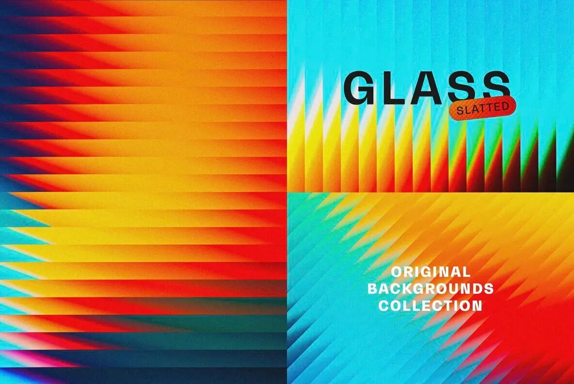 Horizontal Slatted Glass Backgrounds