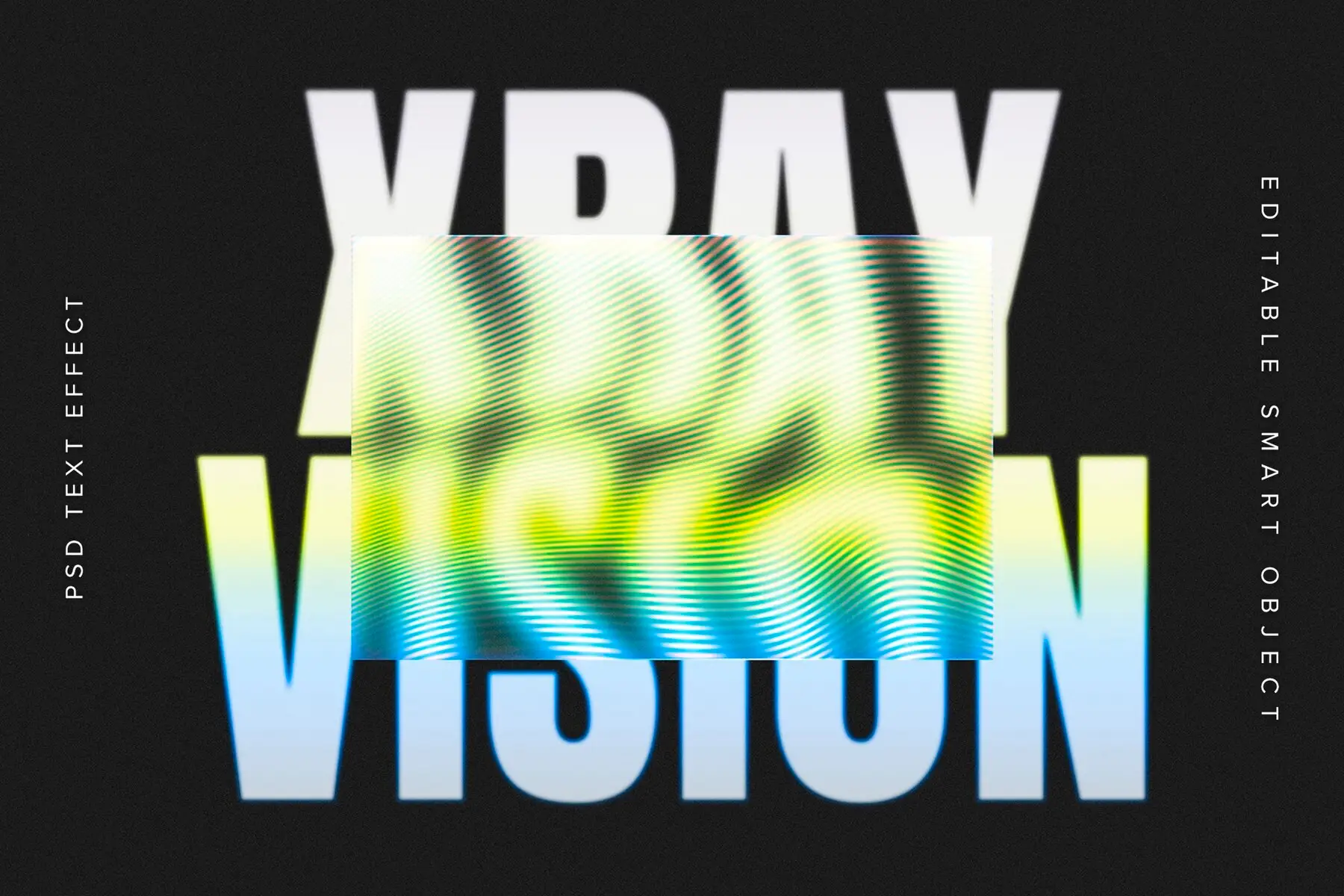 Distortion Window Text Effect Mockup