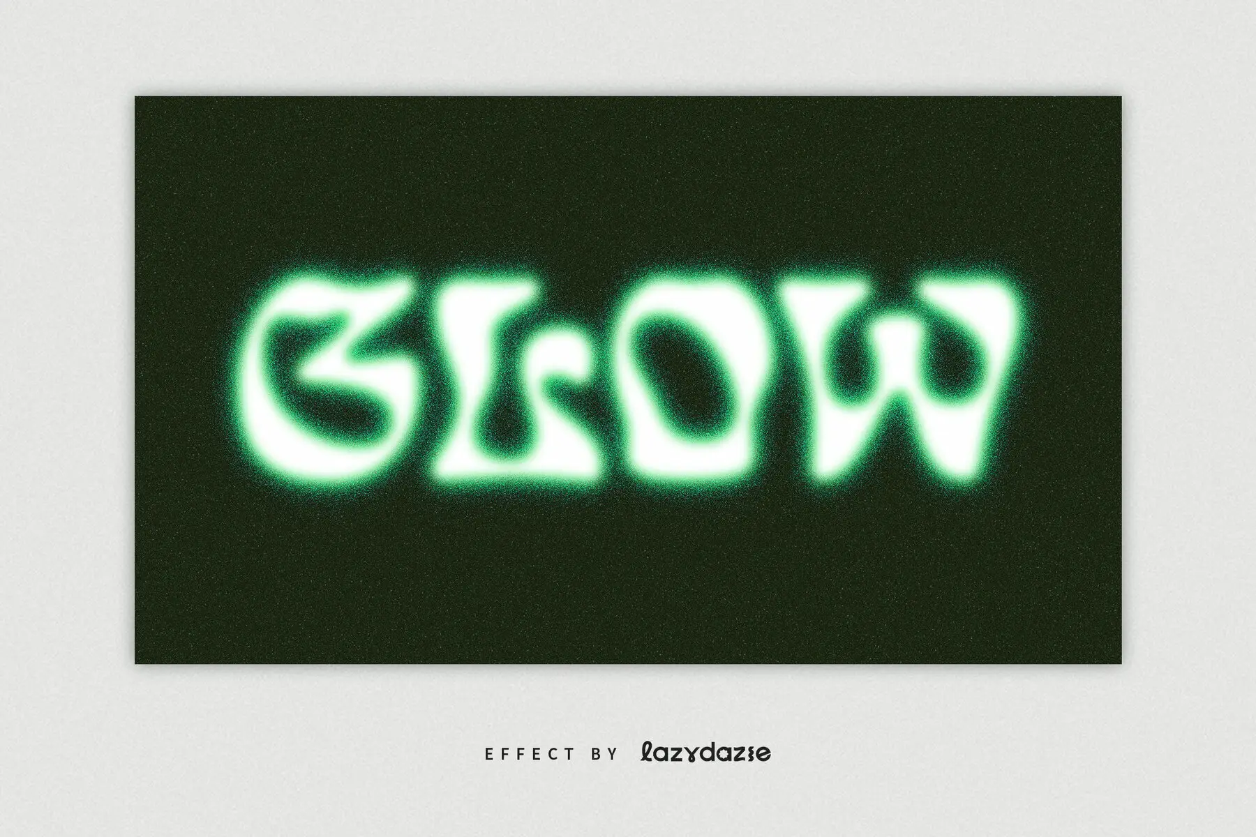Neon Dissolving Text Effect Mockup