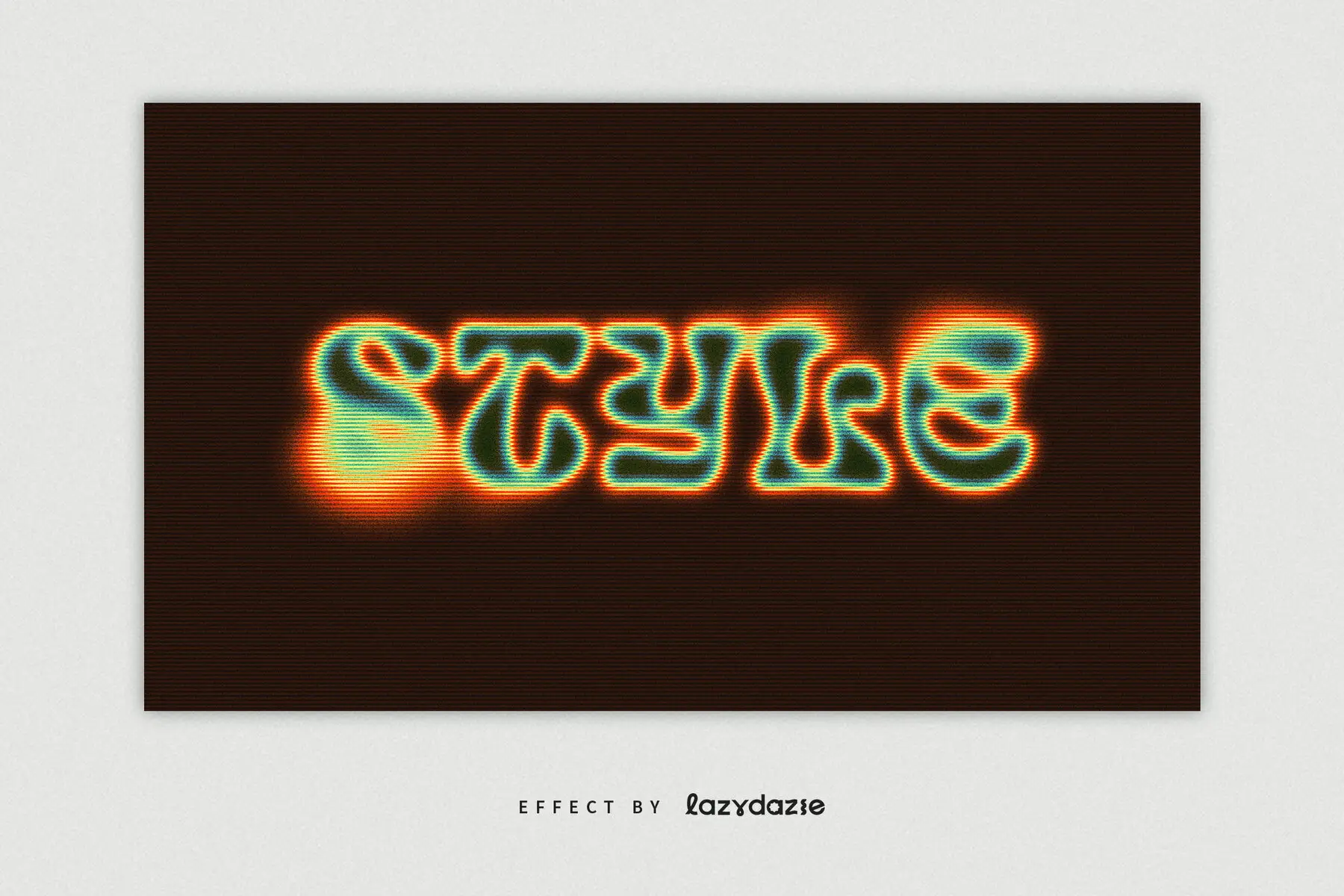 Colourful Dissolving Text Effect Mockup