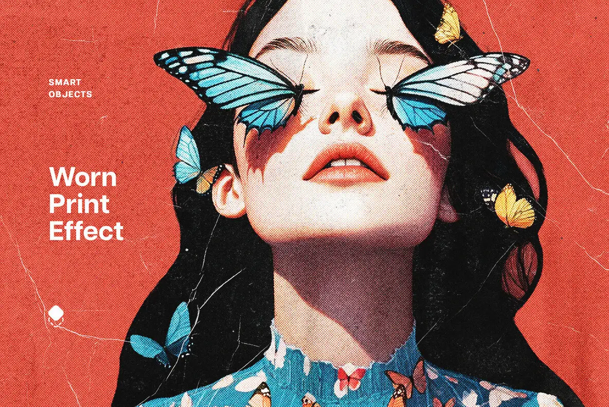 Vintage Worn Print Effect