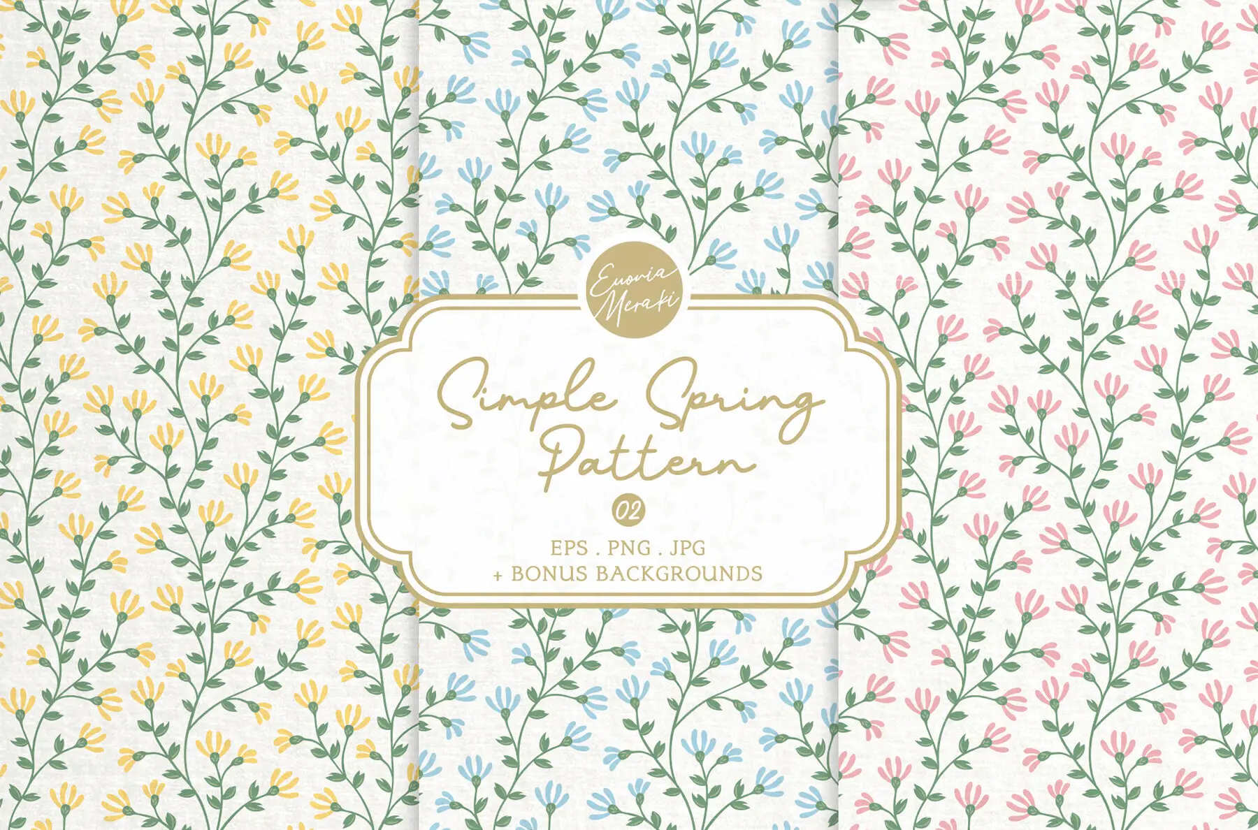 Simple Spring Pattern 02 Vines