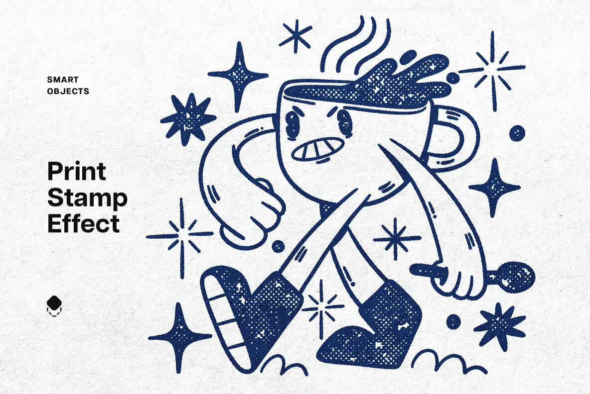 Inked Stamp Text and Logo Template