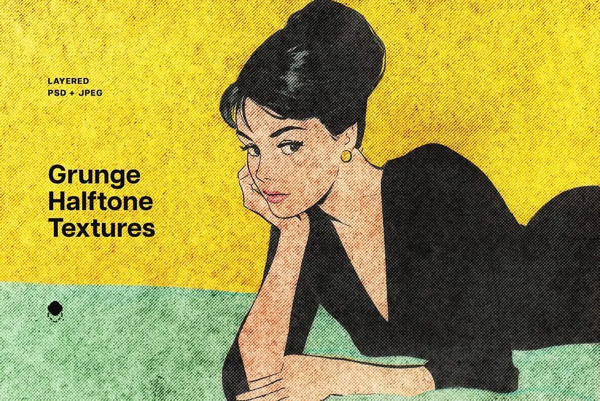 Diagonal Grunge Halftone Textures