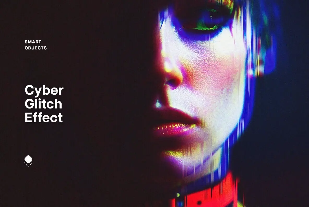 Cyber Glitch Photo Template