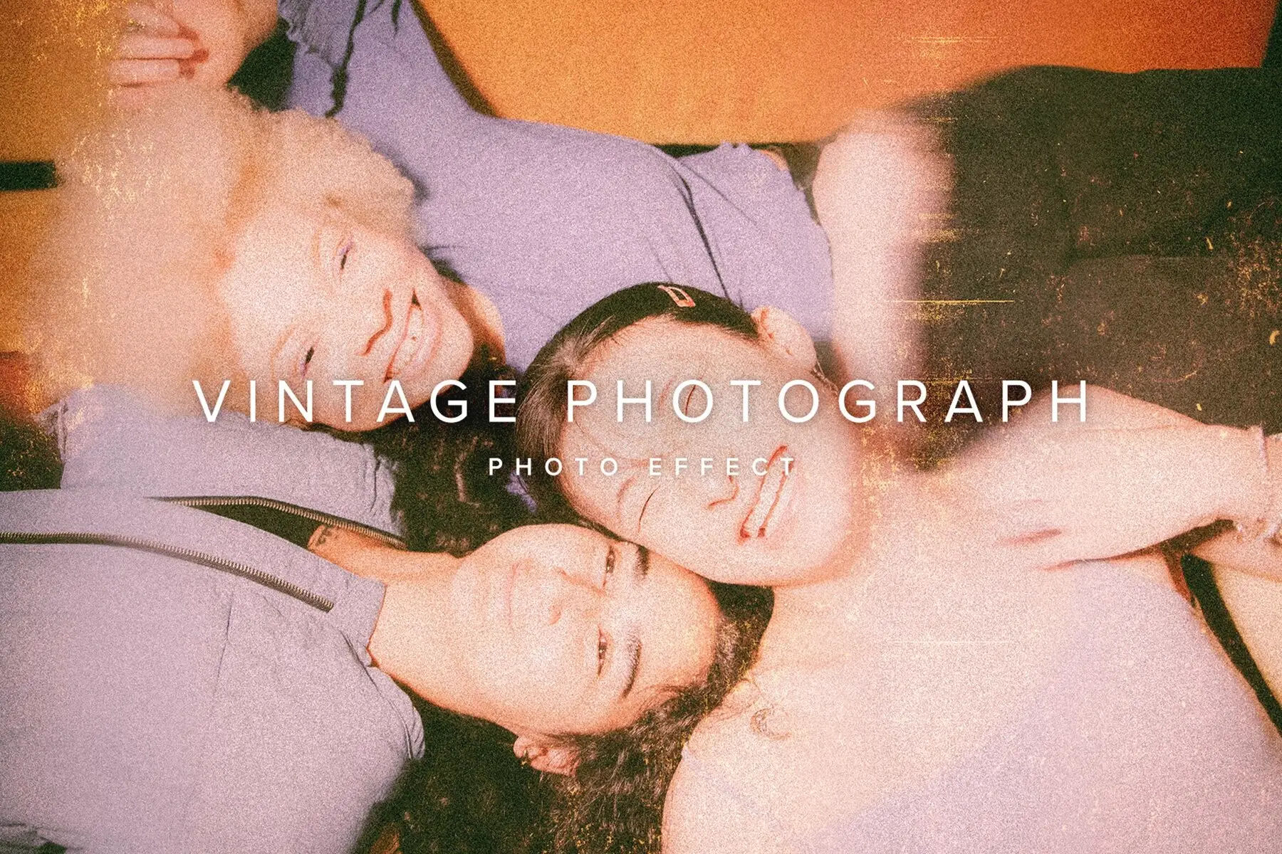 Vintage Photograph Image Effect Mockup