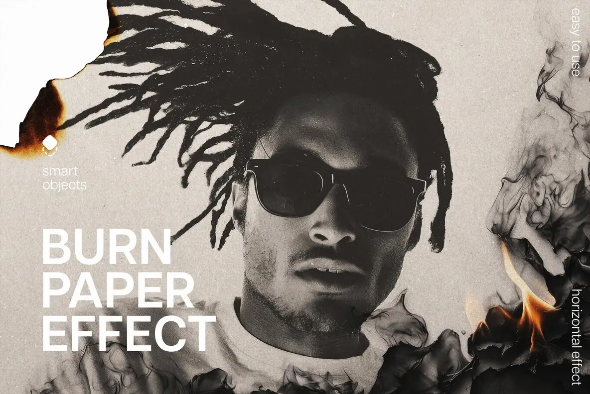 Burn Paper Photo Effect