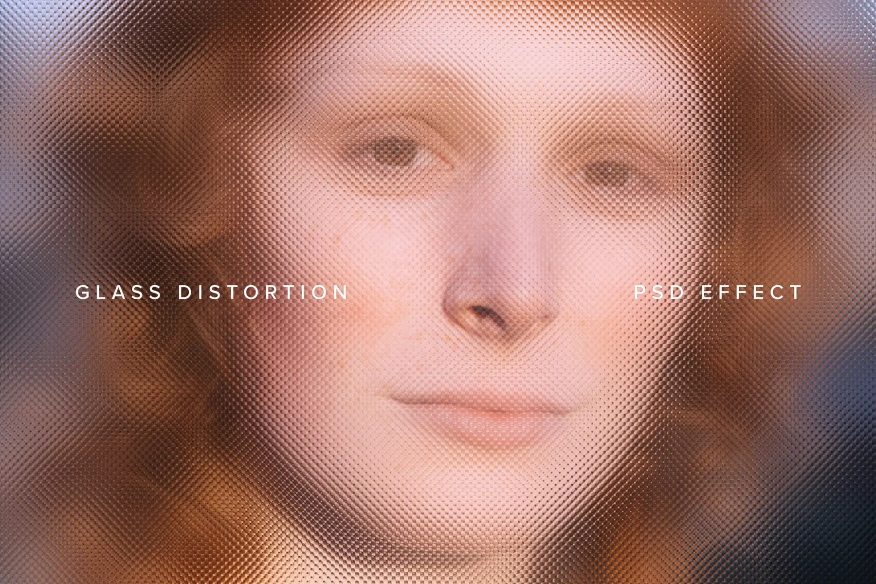 Glass Distortion Image Effect Mockup