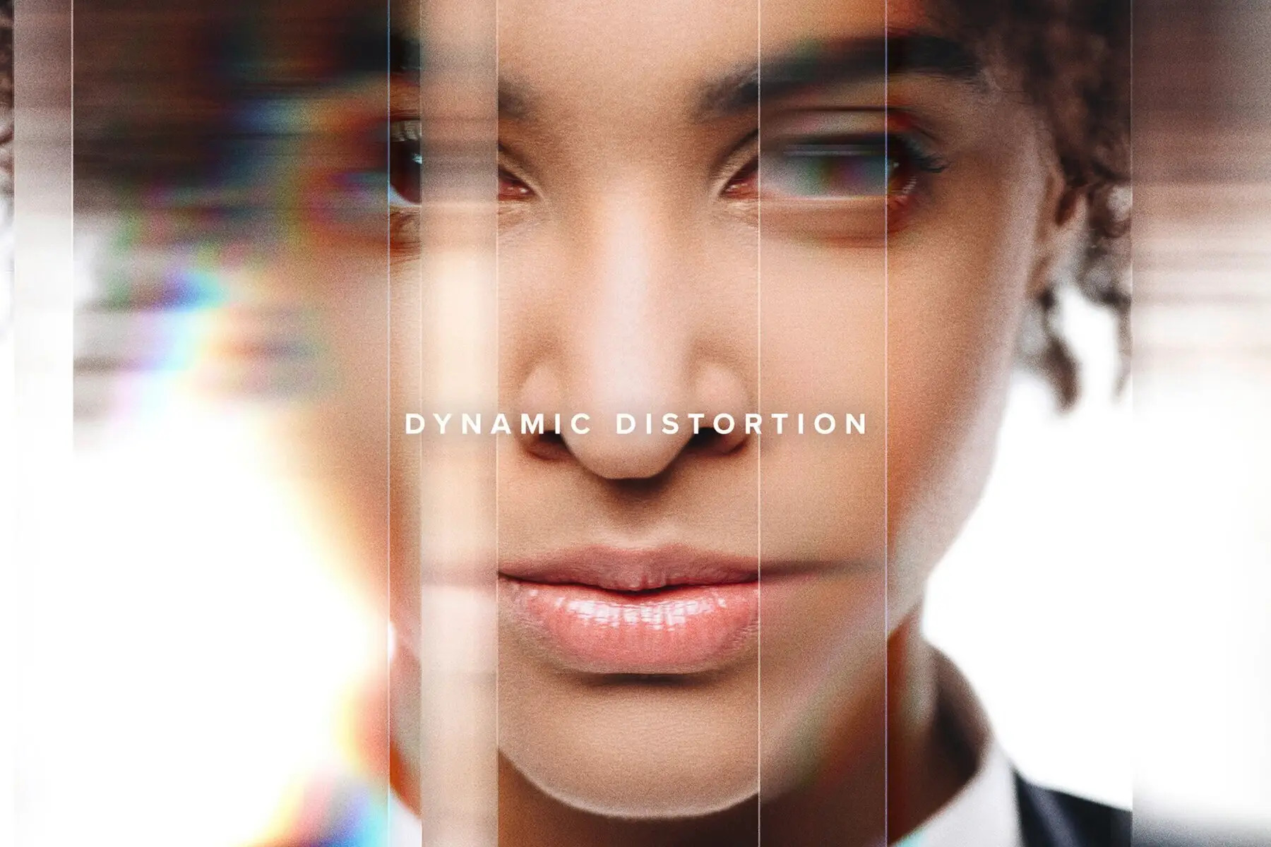 Prism Distortion Image Effect Mockup