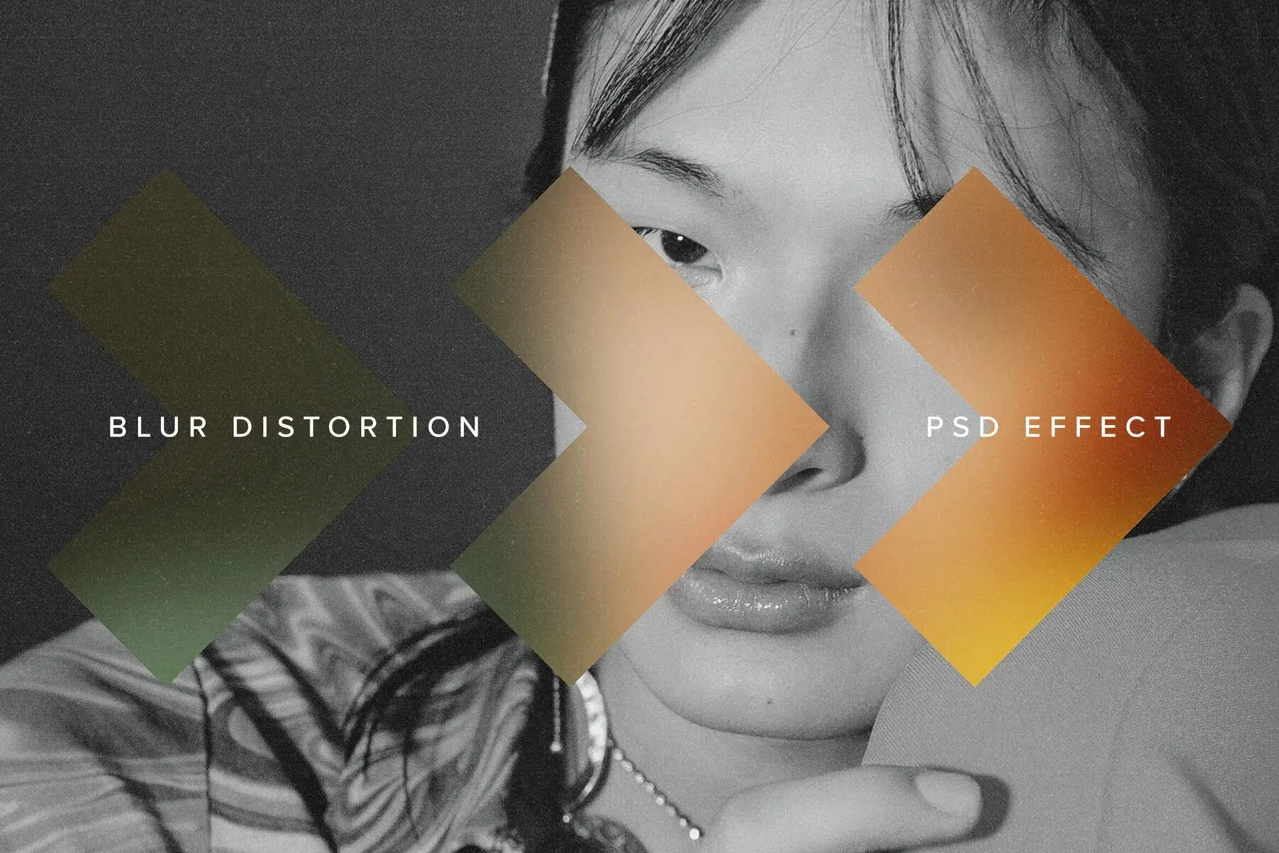 Blur Distortion Image Effect Mockup