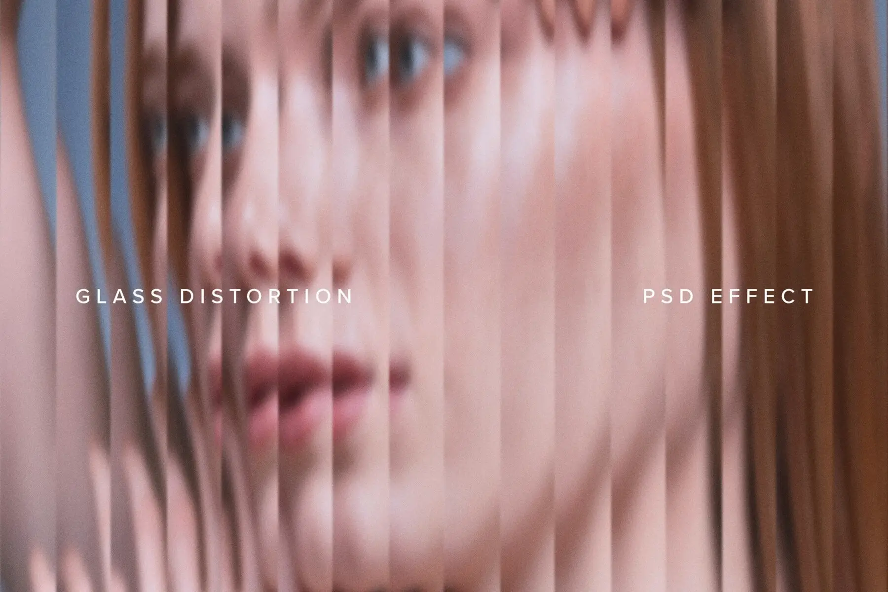 Reeded Glass Image Effect Mockup