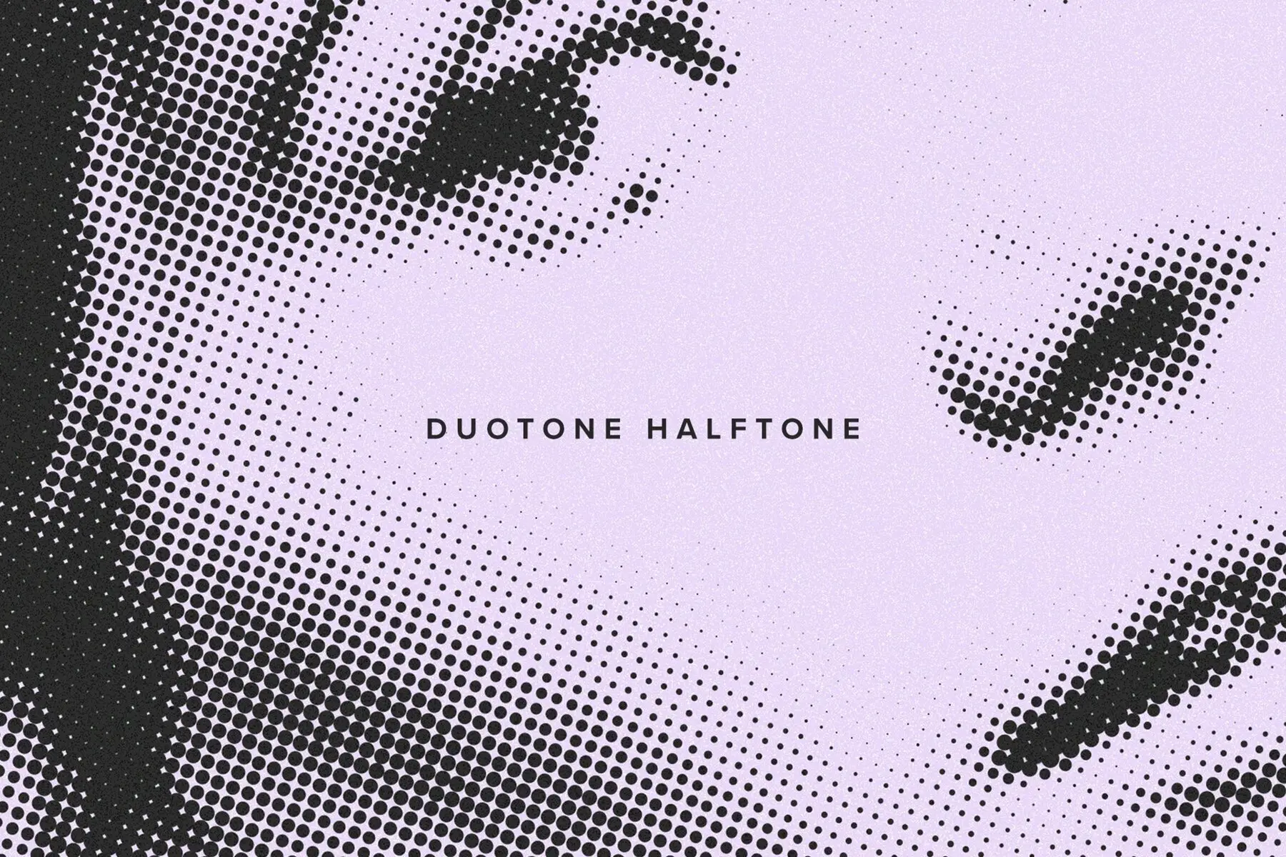 Duotone Halftone Image Effect Mockup