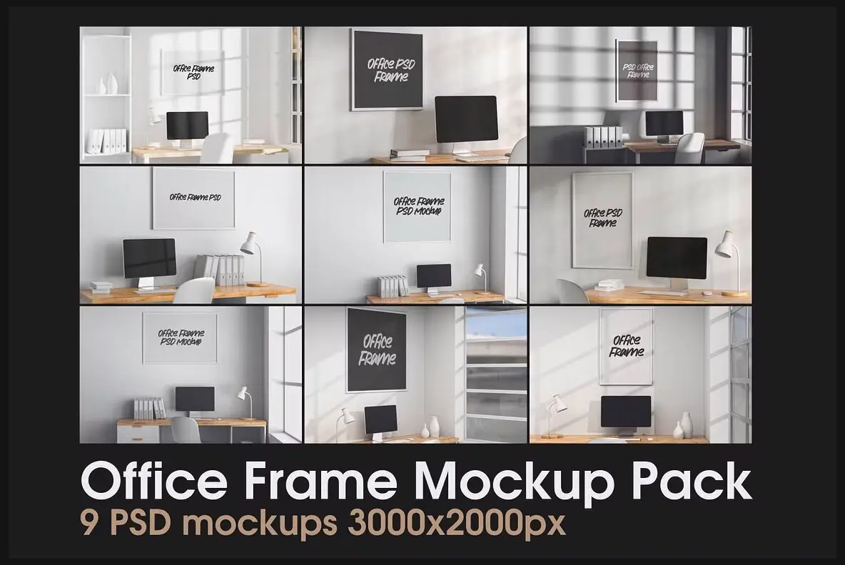Office Frame PSD Mockup Pack