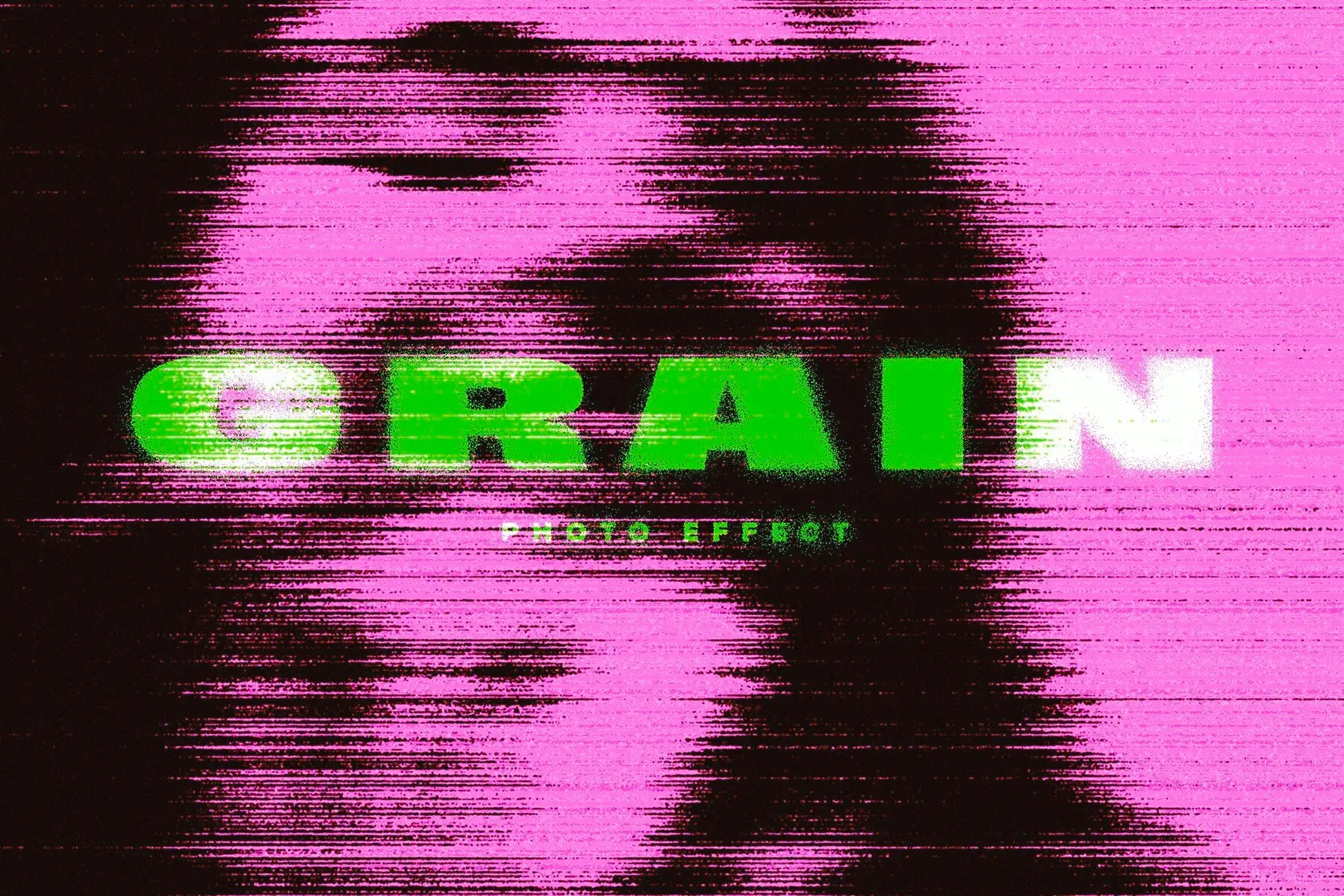 Distorted Grain Image Effect Mockup