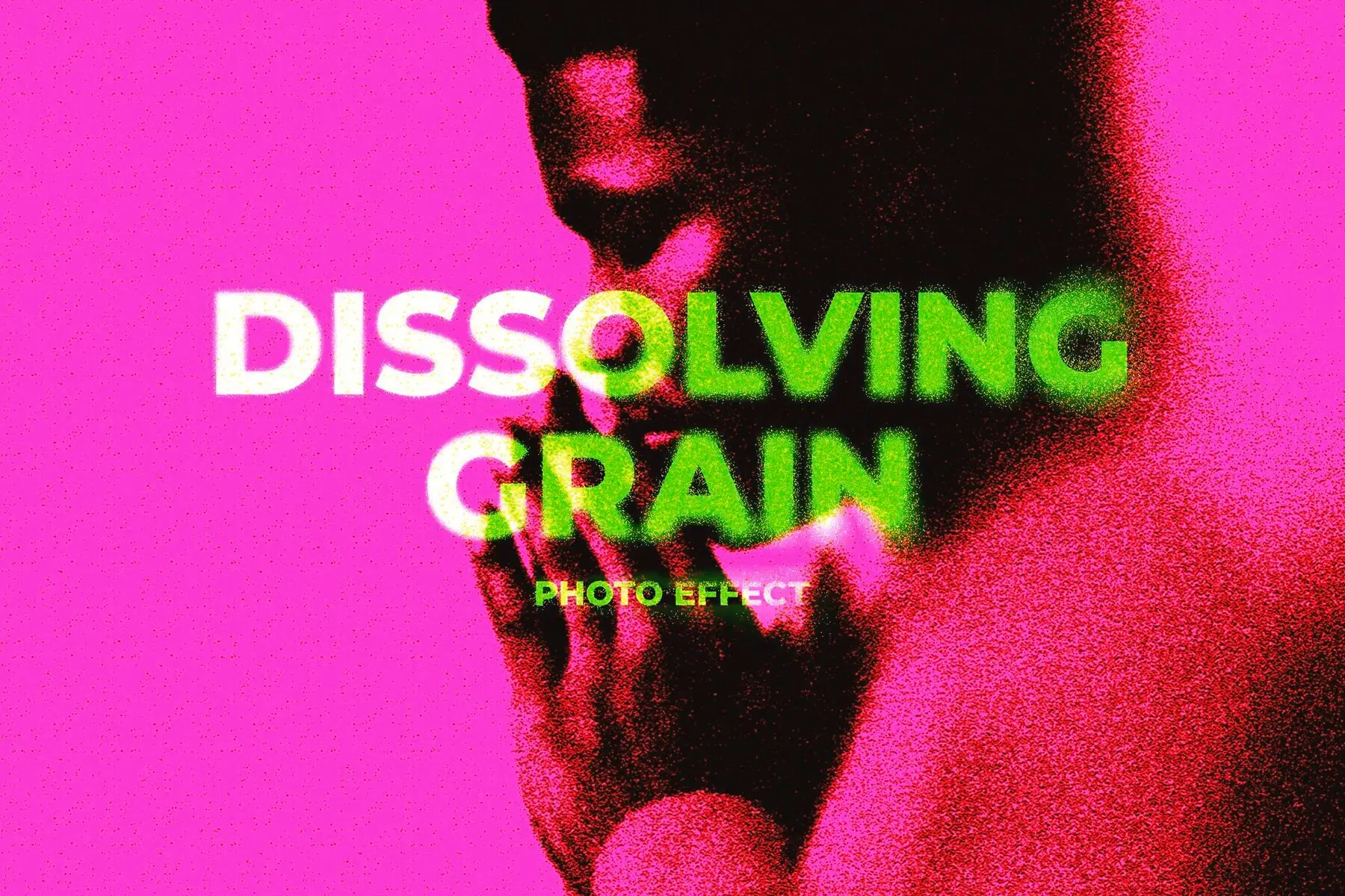 Dissolving Grain Image Effect Mockup