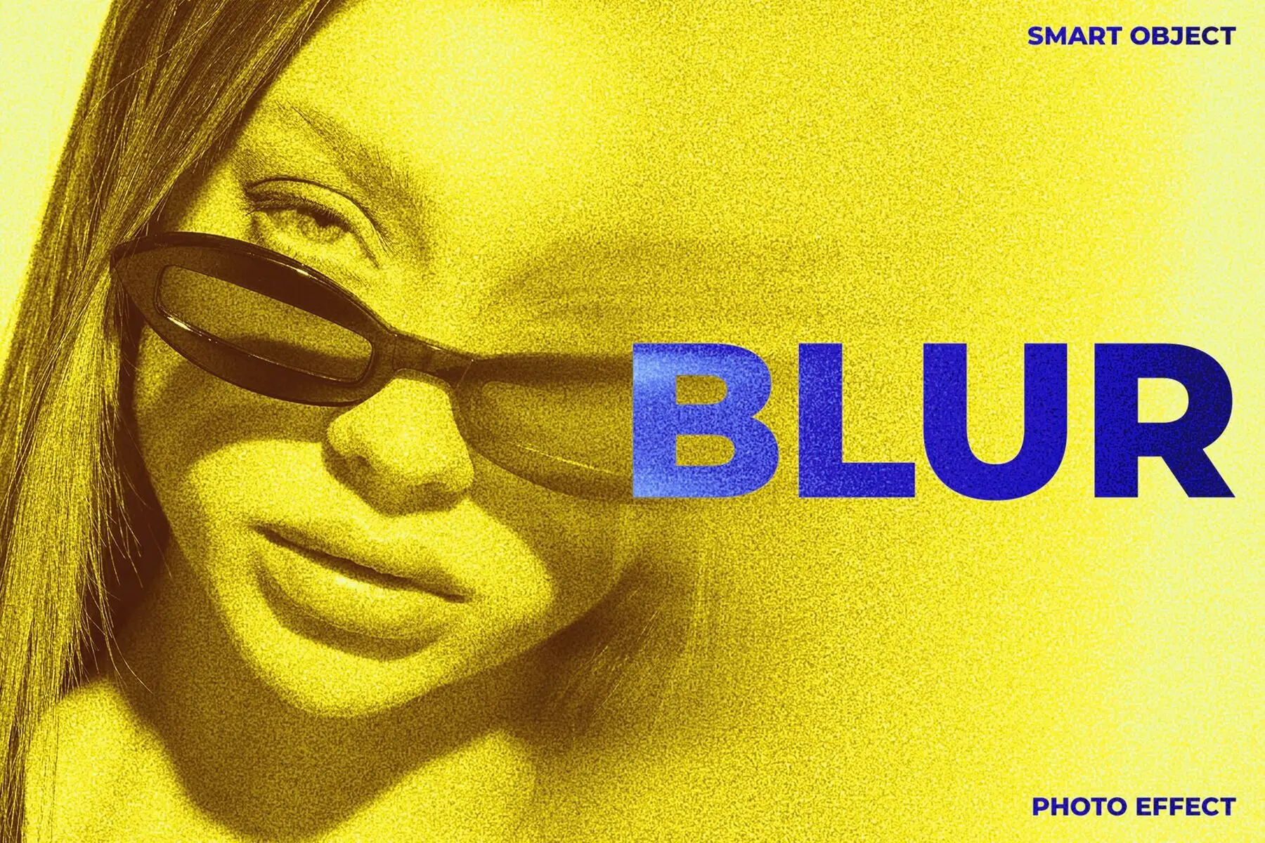 Yellow Blur Image Effect Mockup