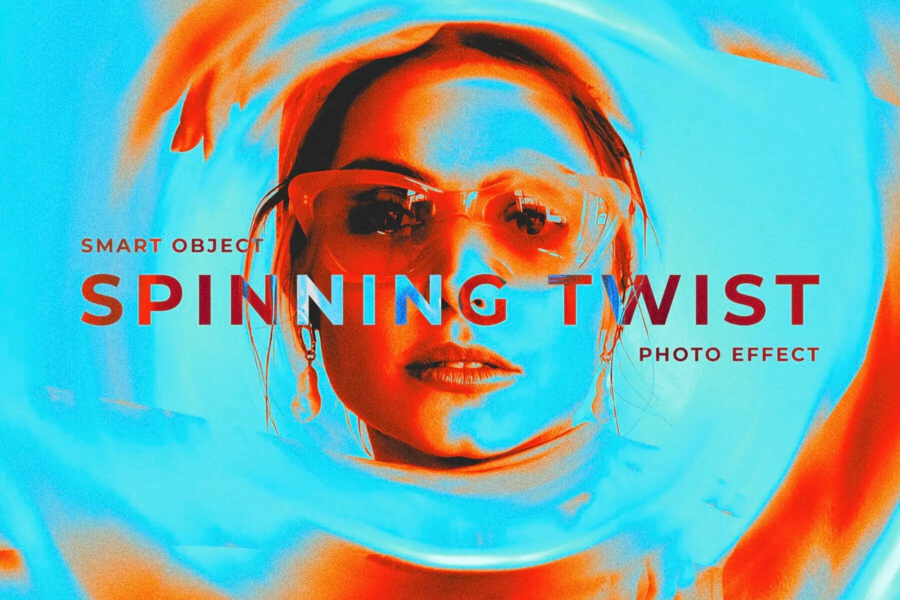 Spinning Blur Image Effect Mockup