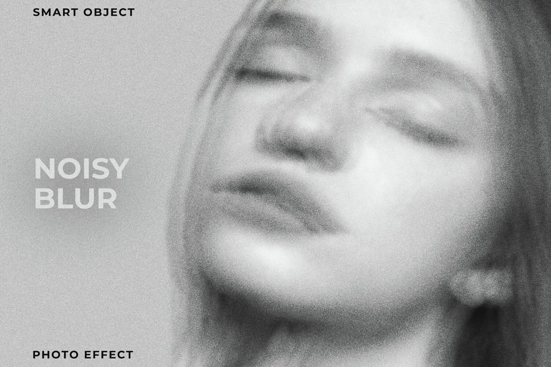 Noisy Blur Image Effect Mockup