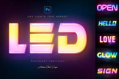 Led Sign Photoshop LED Logo Photoshop Mockup - YouWorkForThem