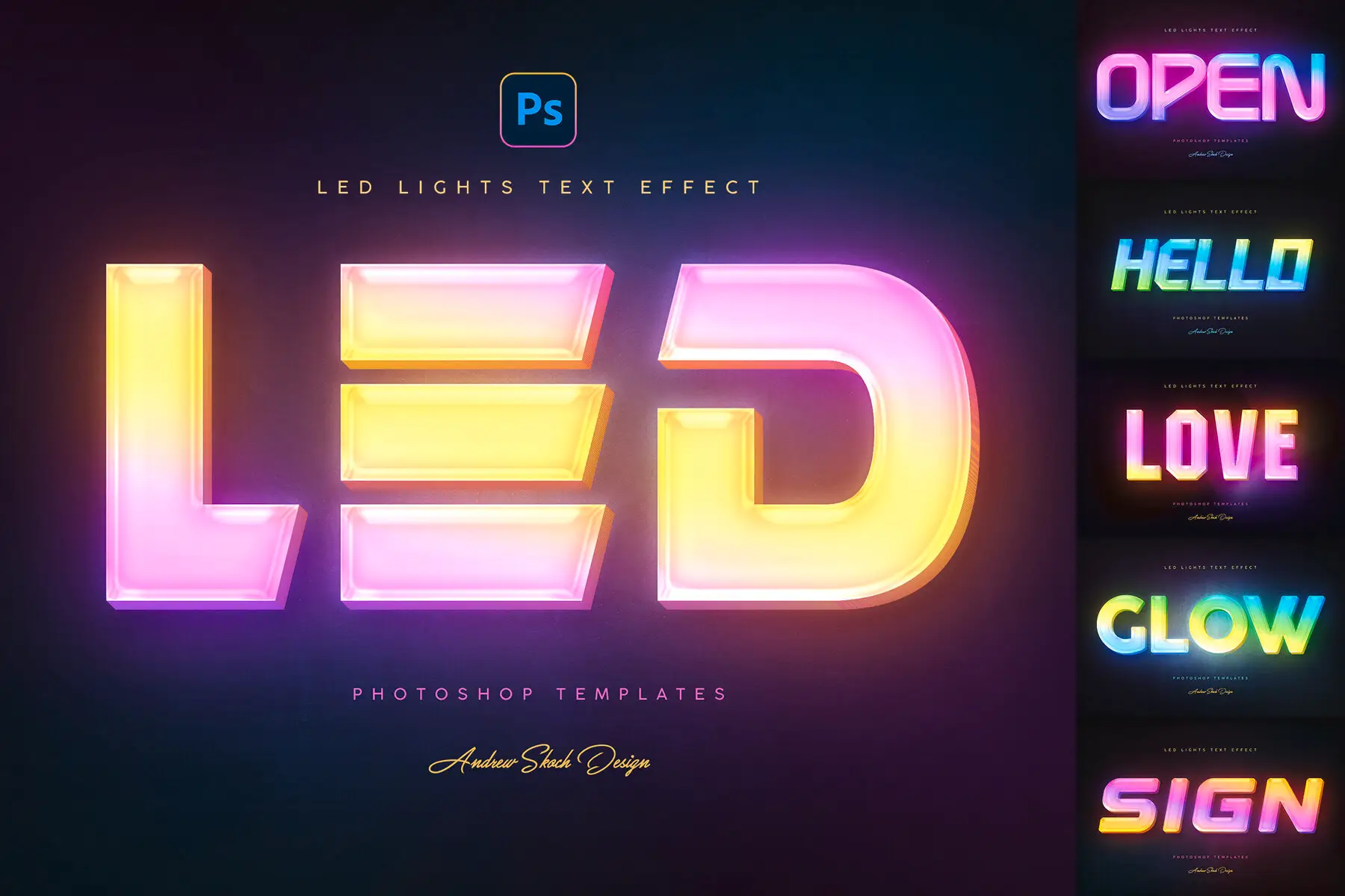Led Lights Text Effects