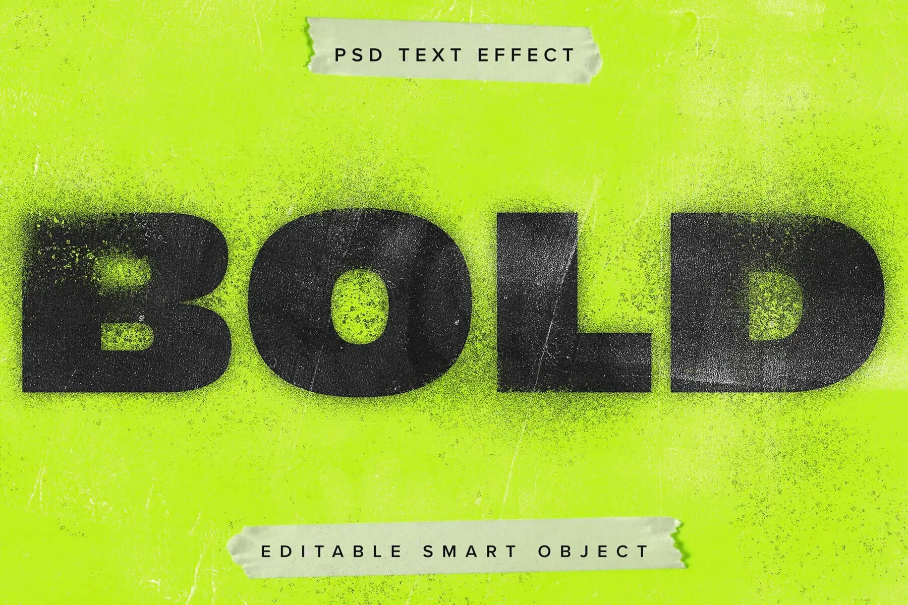 Distressed Text Effect Mockup