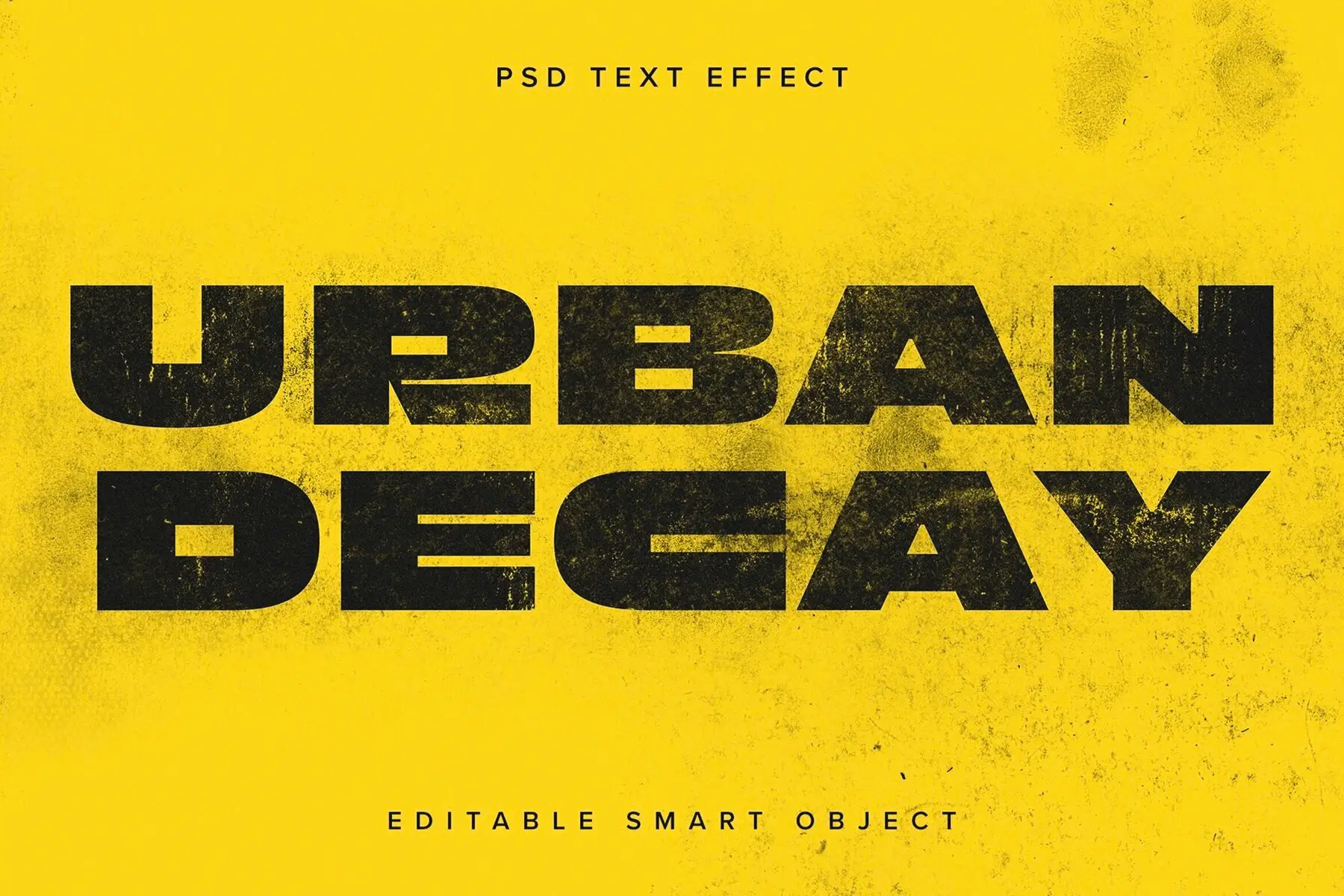 Dirty Decayed Text Effect Mockup