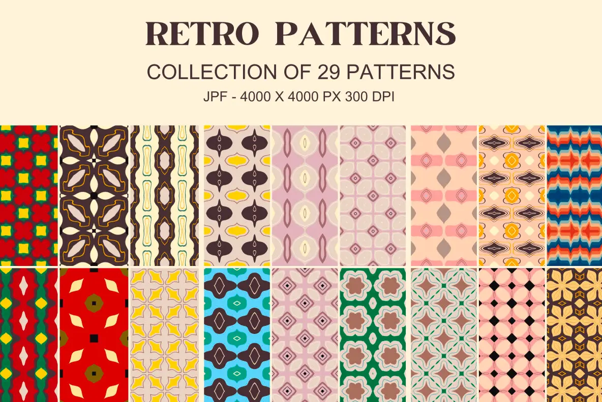 Retro Kaleidoscope Pattern Pack